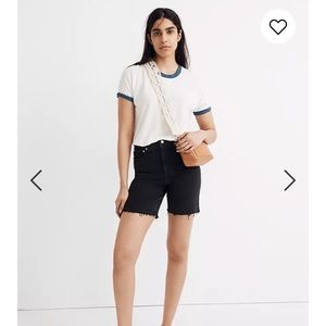 Madewell High-Rise Mid-Length Denim Shorts 25